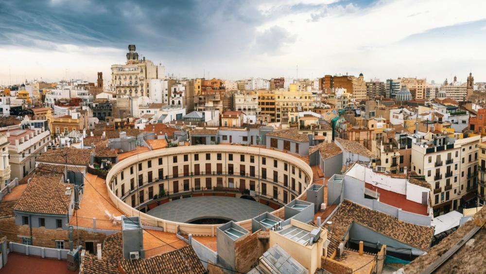 Stunning Urban Panorama of a Historic Cityscape wallpaper