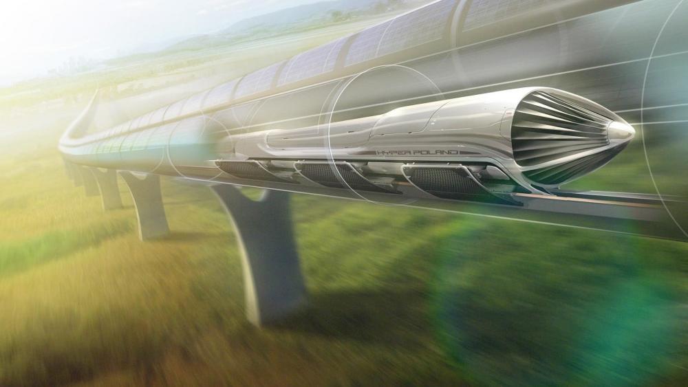 Futuristic Train Voyage in a Dreamscape wallpaper