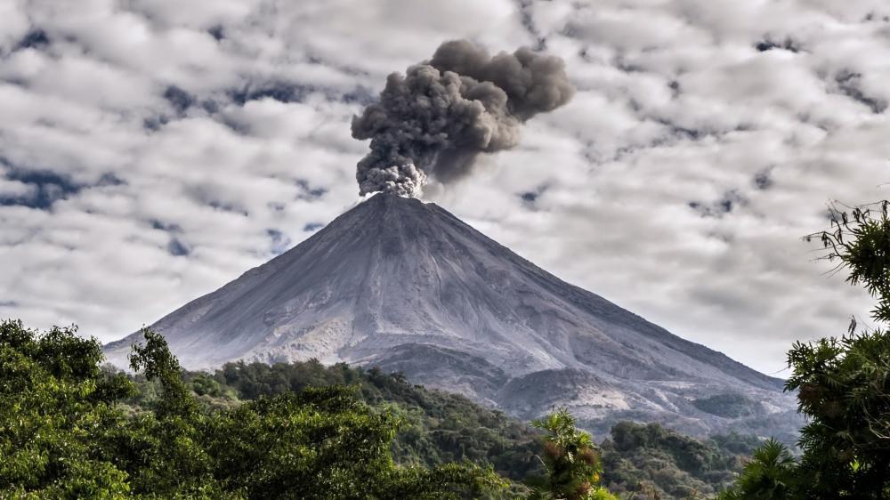 Majestic Eruption of a Volcano wallpaper