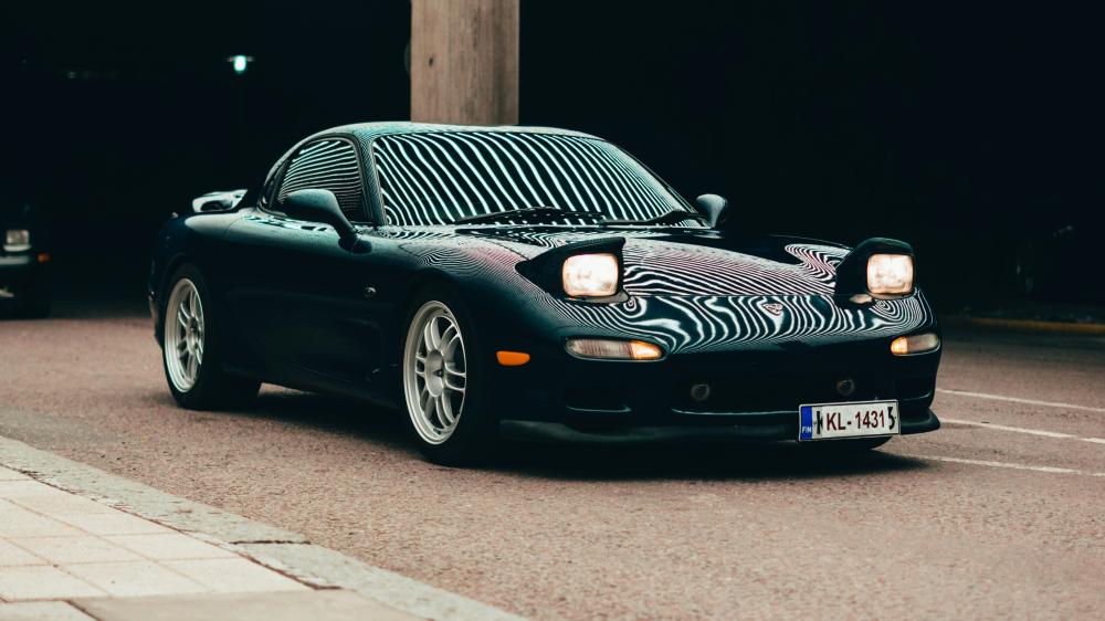 Mazda RX-7 Elegance in Helsinki Streets wallpaper