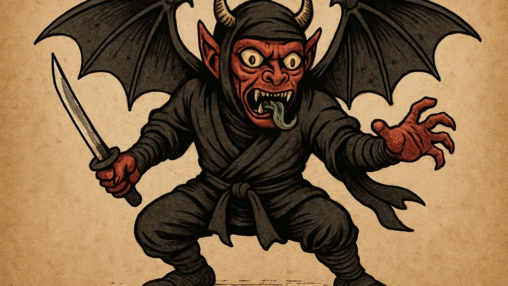 Demonic Warrior in Shadows wallpaper