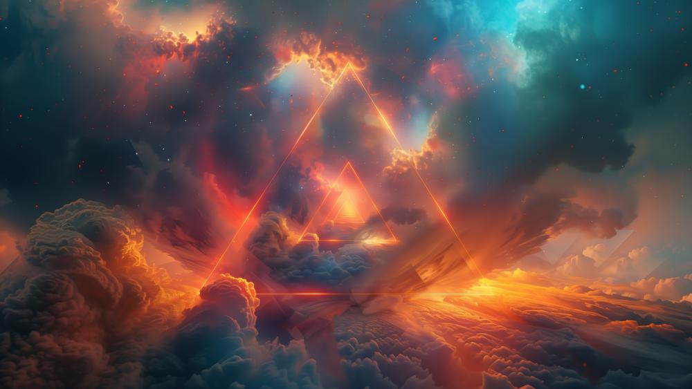 Mesmerizing Cosmic Triangle wallpaper