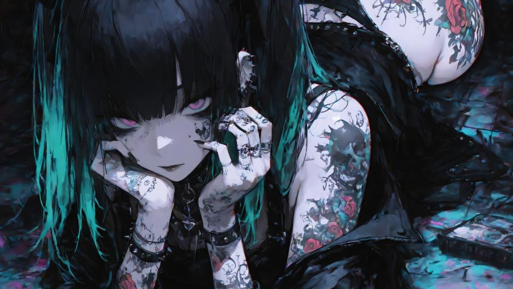 Dark Inked Beauty wallpaper