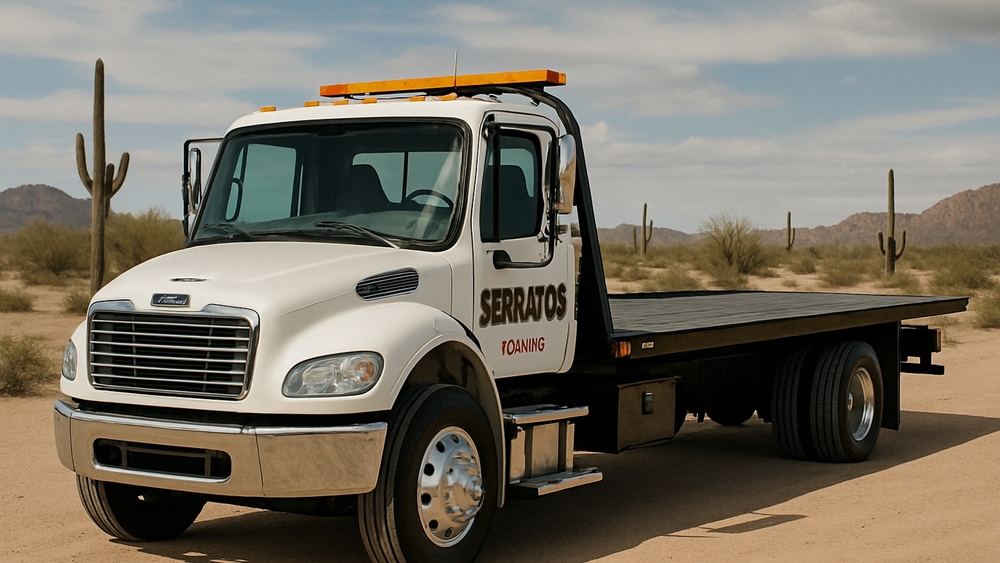 Desert Tow Truck Ready for Action wallpaper