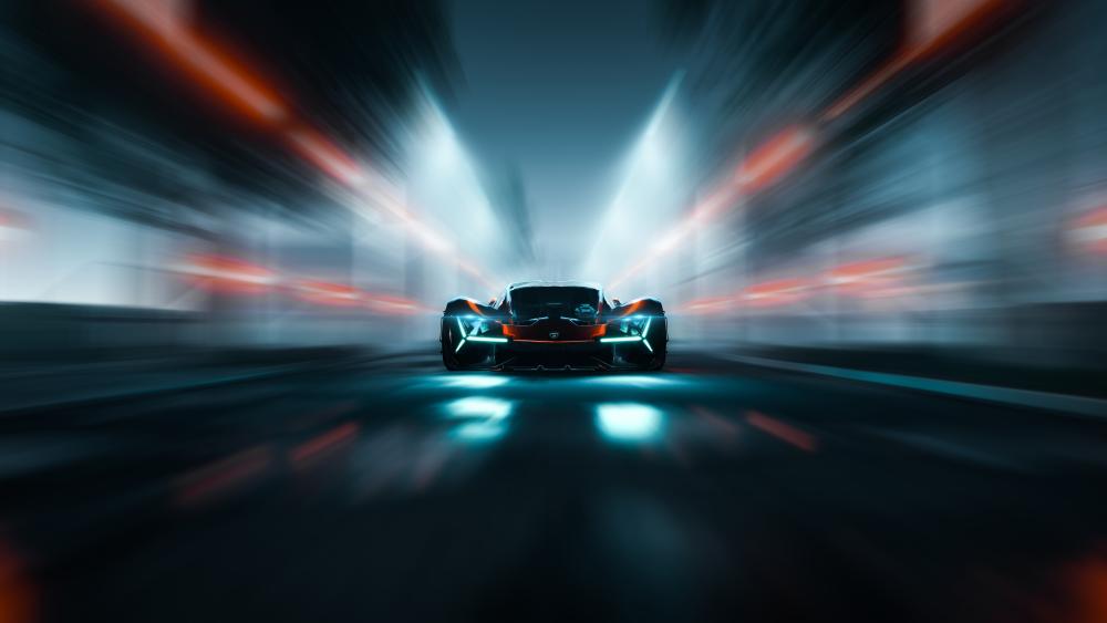 Lamborghini Terzo Millennio-style concept hypercar wallpaper