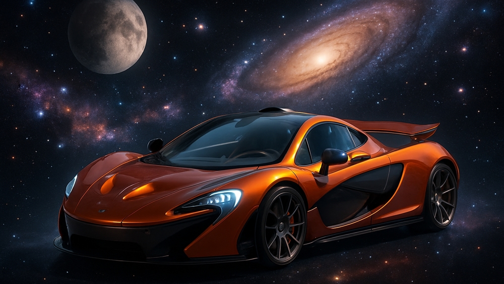 Cosmic McLaren P1 Adventure wallpaper