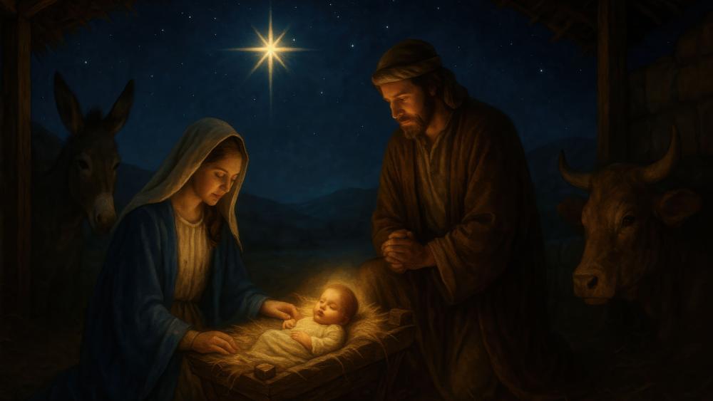 A Tranquil Night Embracing Divine Joy wallpaper
