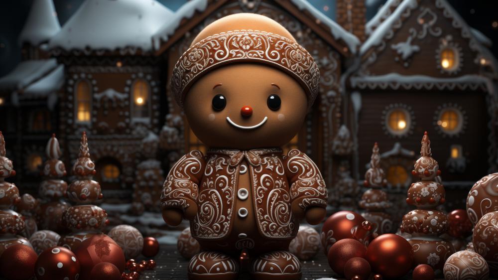 Gingerbread Wonderland Delight wallpaper