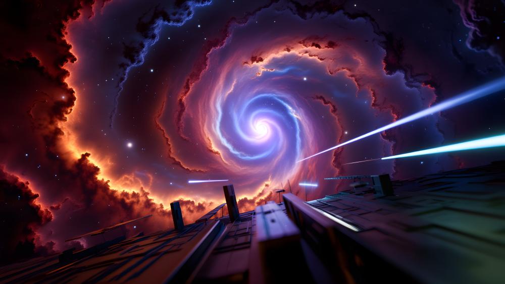 Cosmic Vortex Gateway to the Unknown wallpaper