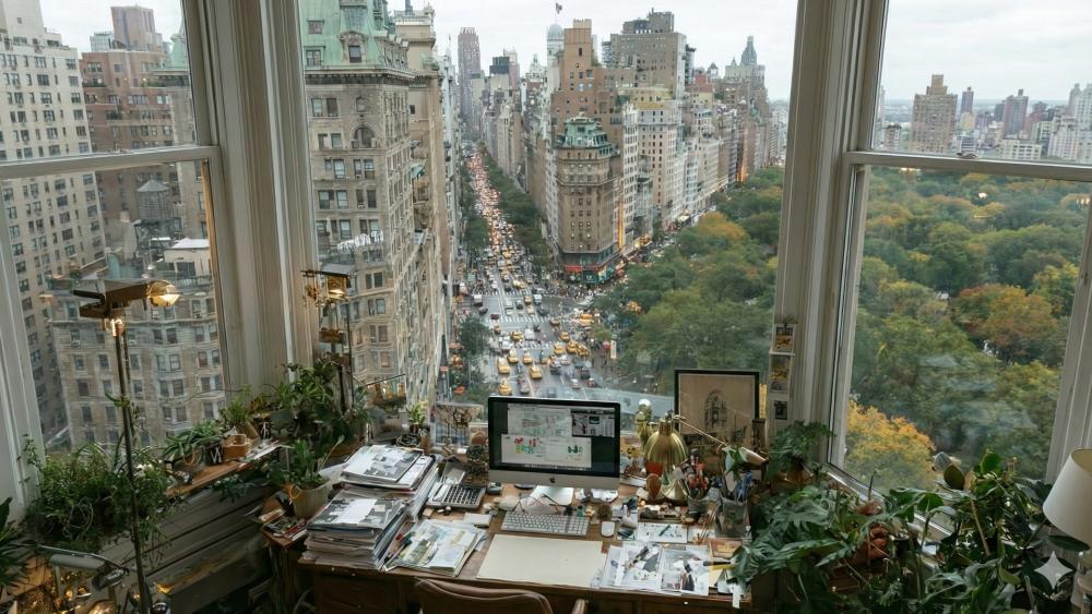 Urban Oasis Overlooking Central Park wallpaper