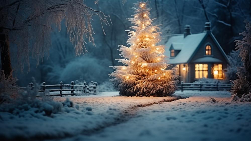 Enchanting Winter Wonderland Glow wallpaper