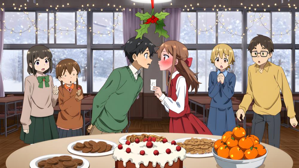 Anime Christmas Party wallpaper