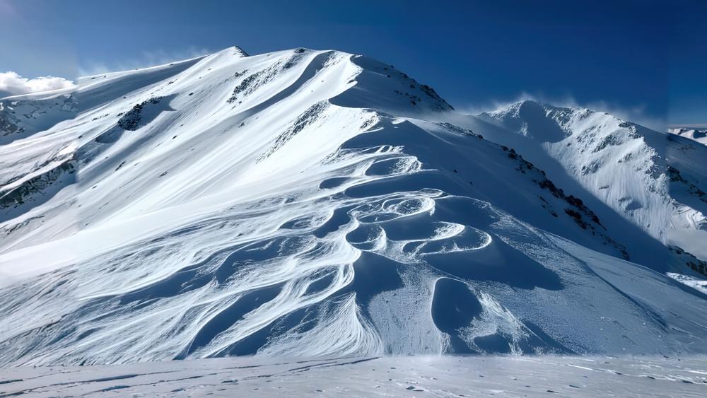 Winter Wonderland in Snowy Hills wallpaper