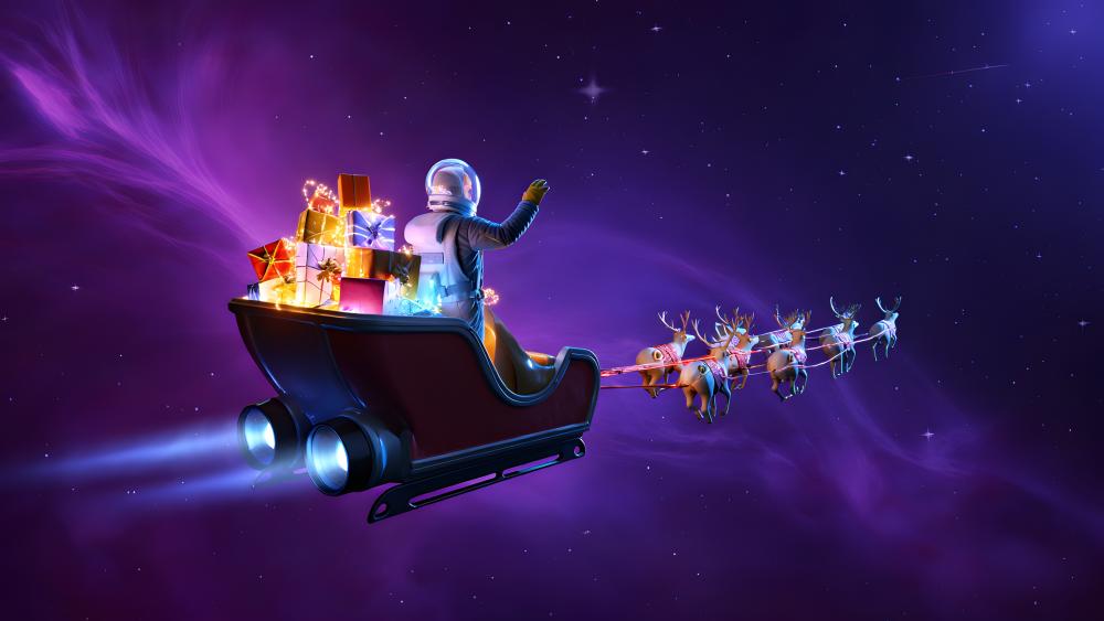 Astro Santa wallpaper