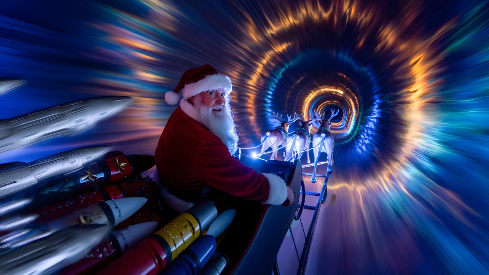 Santa Through The Worm Hole wallpaper