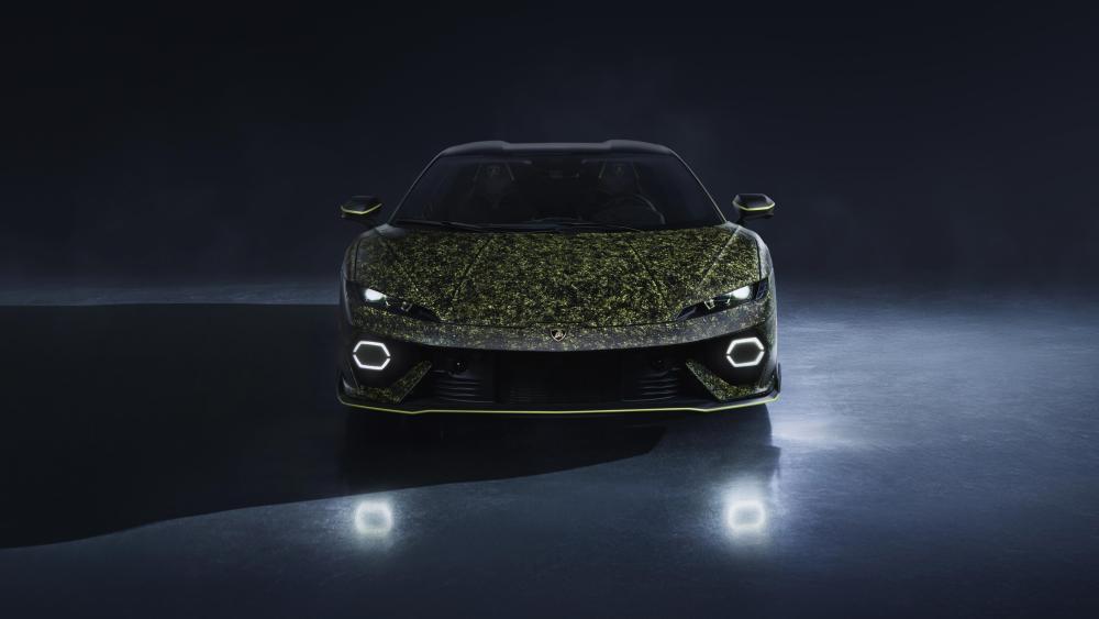 Lamborghini Temerario Ad Personam Crystal Paint 4K Night Studio Wallpaper wallpaper