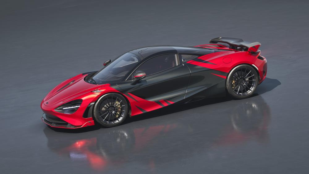 McLaren 750S Red and Black Supercar 4K Wallpaper wallpaper