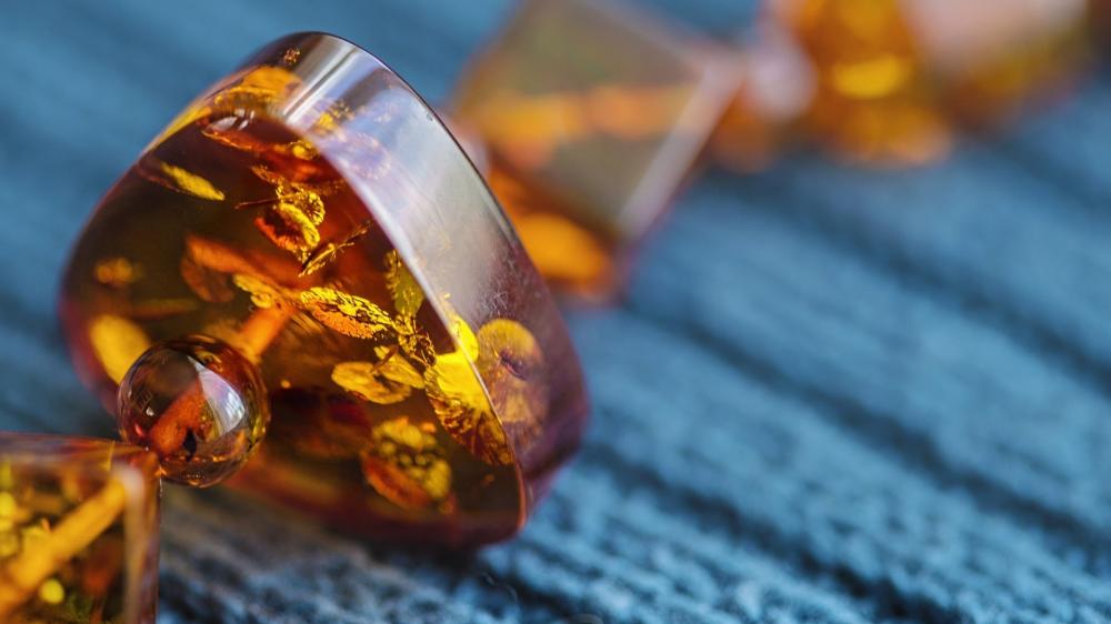 Amber Glow in Glass Abstract Natural Texture Wallpaper wallpaper