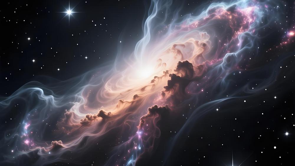 Luminous Nebula Stream Across the Silent Universe wallpaper