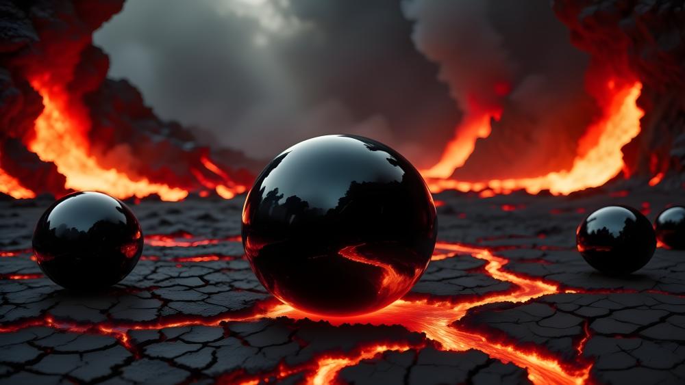 Lava Orbs wallpaper