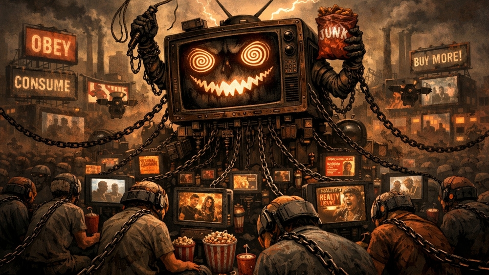 Tyrant Television of Endless Consumption and Chained Minds wallpaper