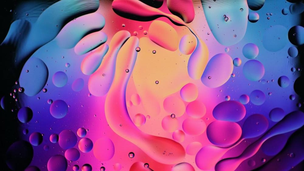 Neon Oil Drift in Liquid Light Multicolor Abstract 4K Wallpaper wallpaper