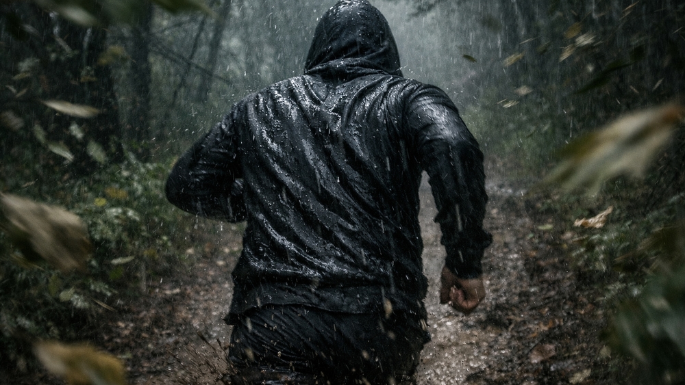 Relentless Rain Run Through the Wild Trail wallpaper