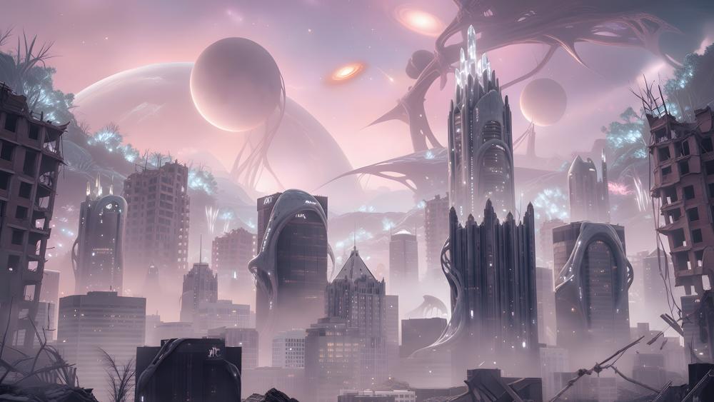 Ethereal Alien Realm wallpaper