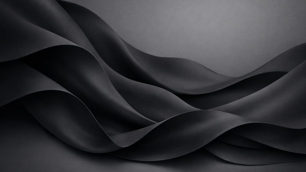 Midnight Silk Waves in Monochrome Abstract Flow wallpaper