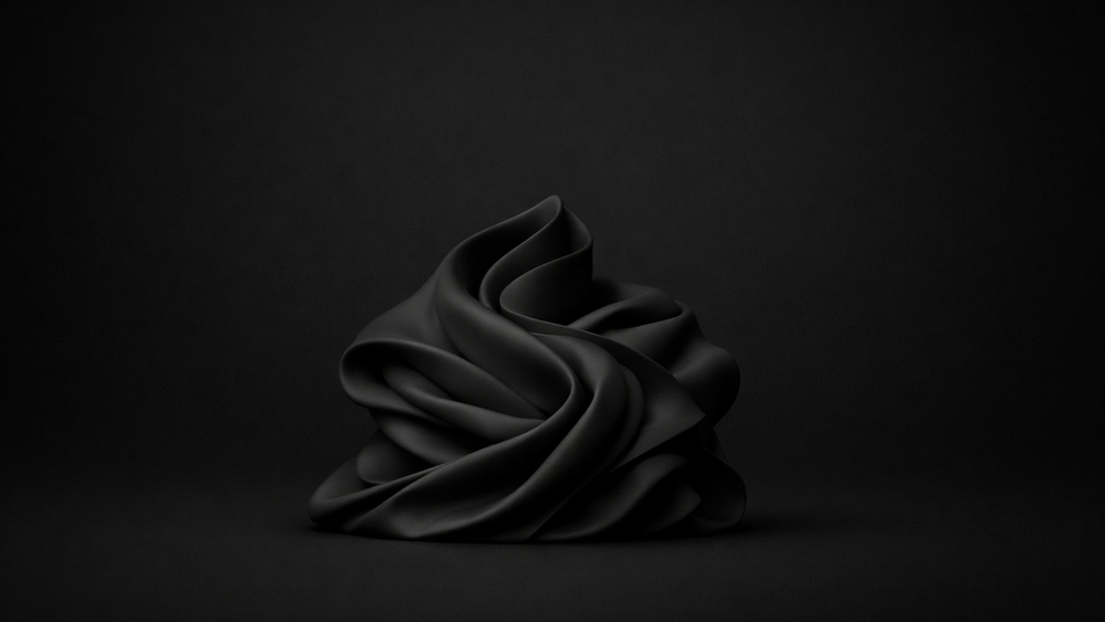 Midnight Spiral Sculpture in Monochrome Shadow wallpaper
