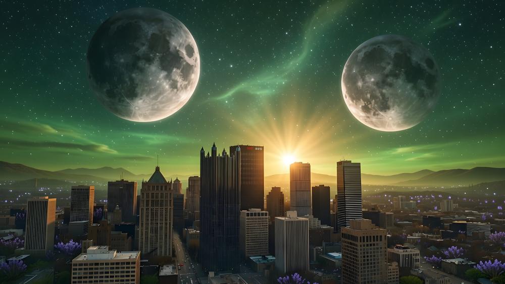 Alien View Of Pittsburgh wallpaper