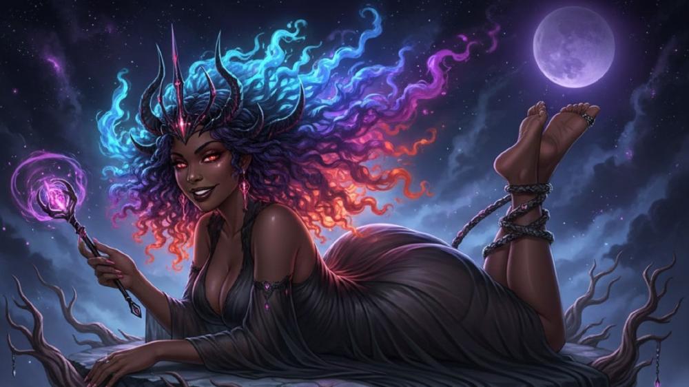 Enchanting Sorceress in a Mystical Realm wallpaper