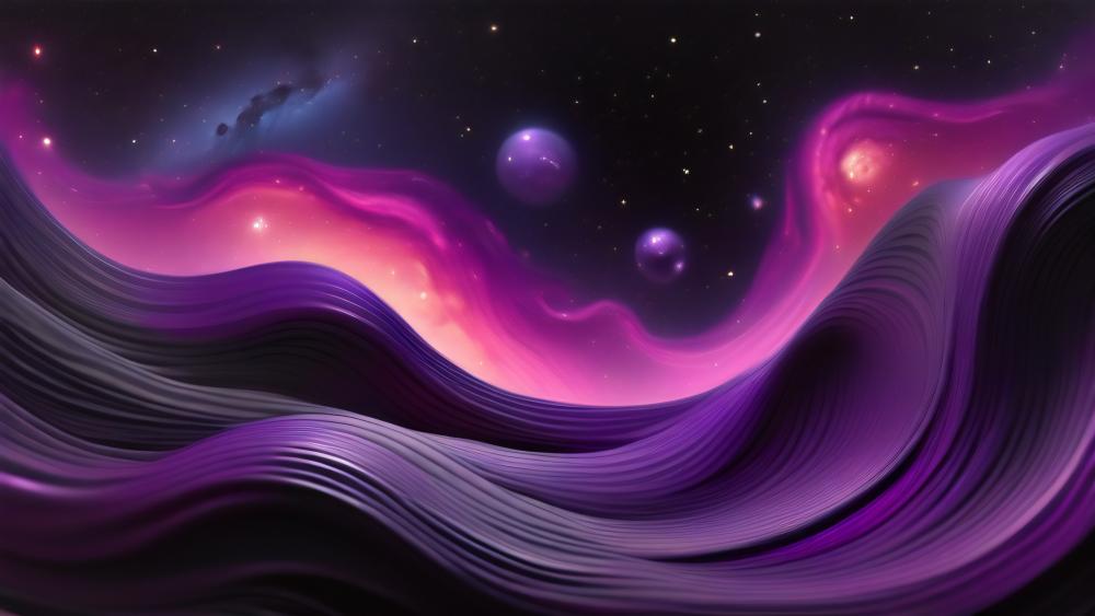 Purple Waves wallpaper