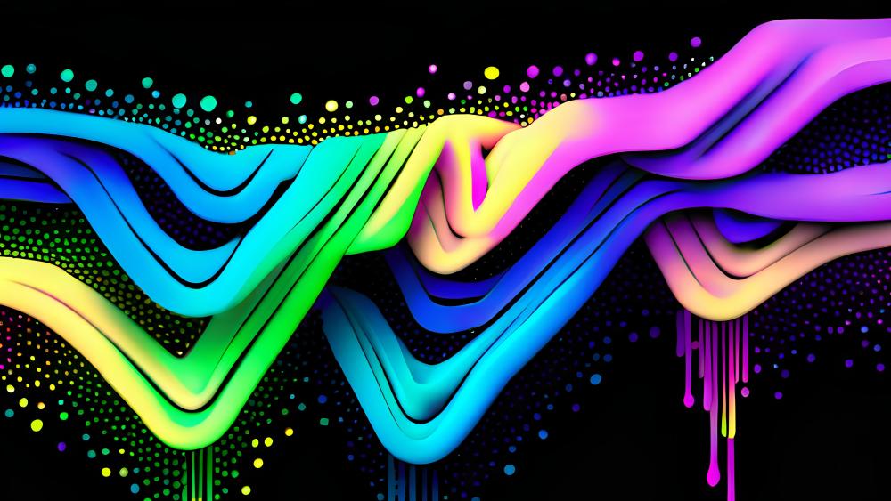 Melting Light Waves wallpaper