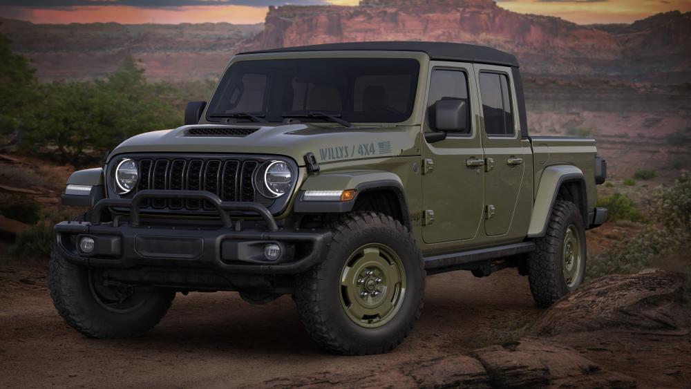 Jeep Gladiator Willys 4x4 Pickup Ready for Desert Trails wallpaper