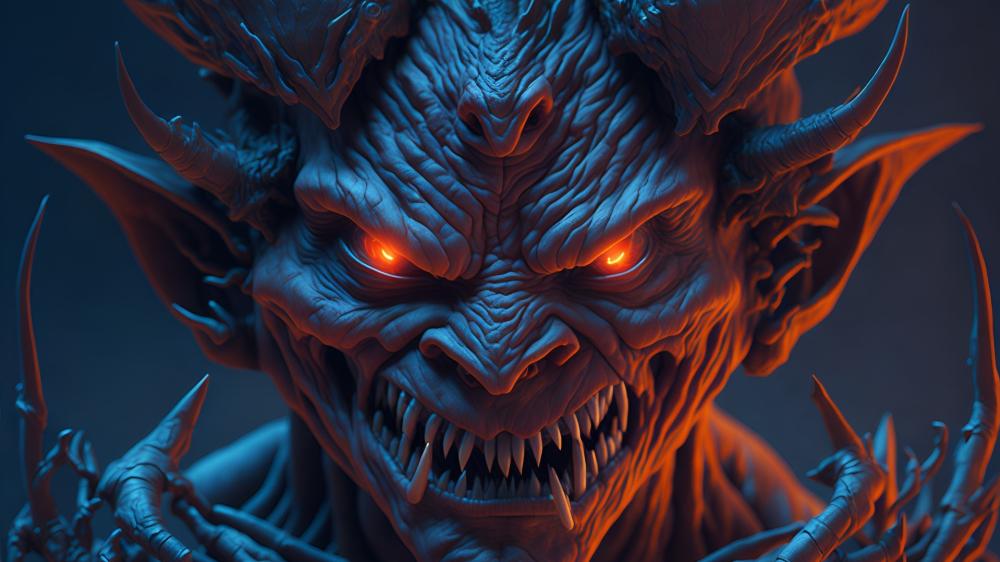 Infernal Glare of the Horned Demon Lord wallpaper