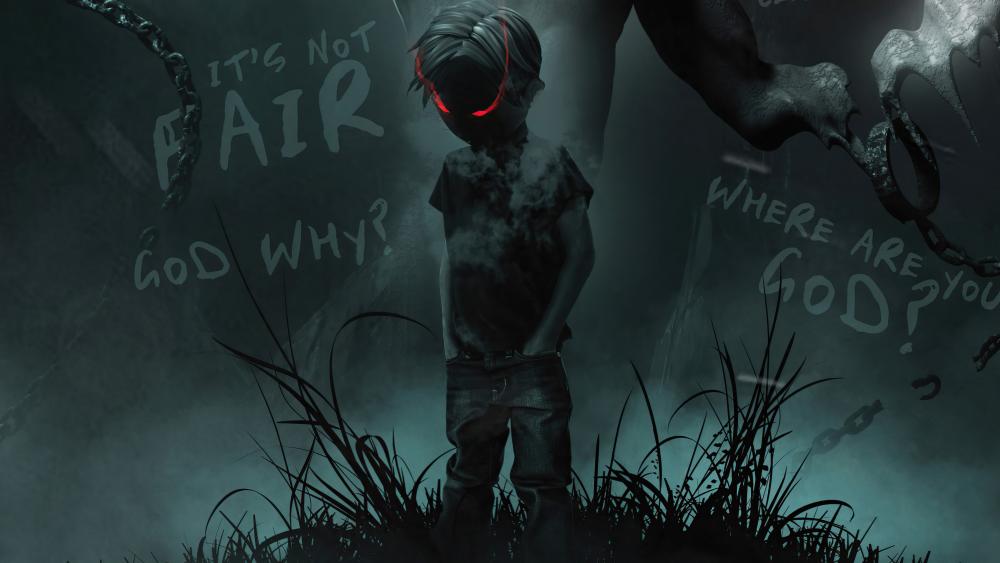 Lost Child of the Abyss with Burning Red Eyes wallpaper