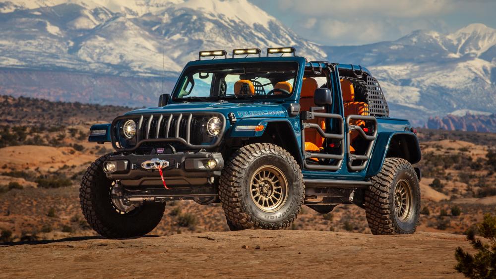 Jeep Wrangler Rubicon Ready for Desert Trails and Mountain Horizons wallpaper