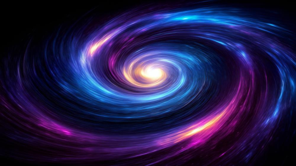 Luminous Cosmic Spiral Vortex in Electric Blue and Magenta Glow wallpaper