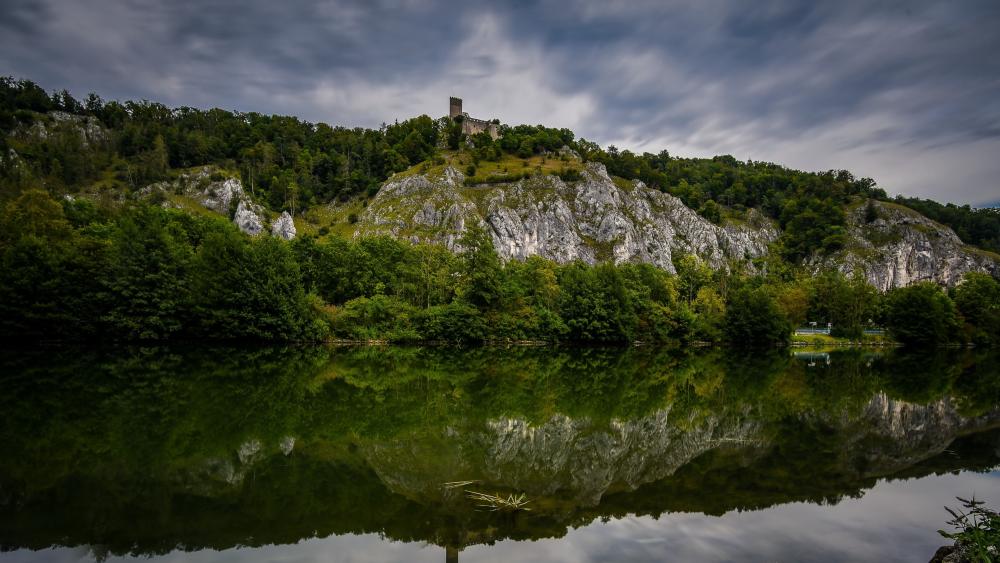 Stormy Reflections Over Naturpark Altmühltal Bavaria wallpaper