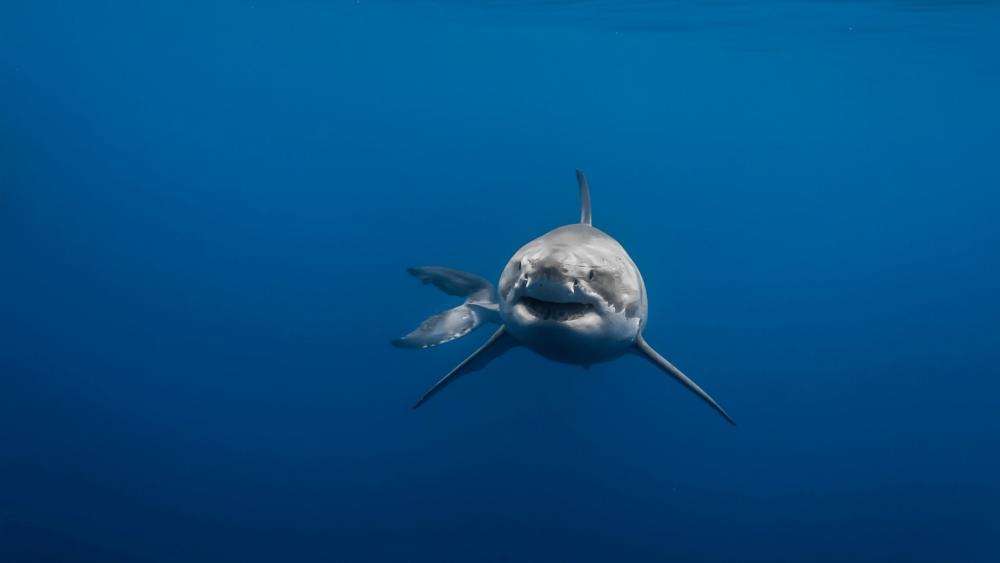 Silent Guardian of the Deep Blue Ocean wallpaper