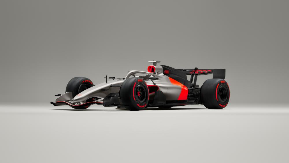 Audi F1 Concept Racer in 8K Minimal Studio Lighting wallpaper