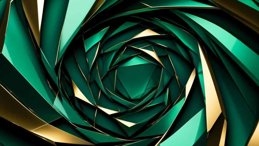 Crystal Green Facets wallpaper