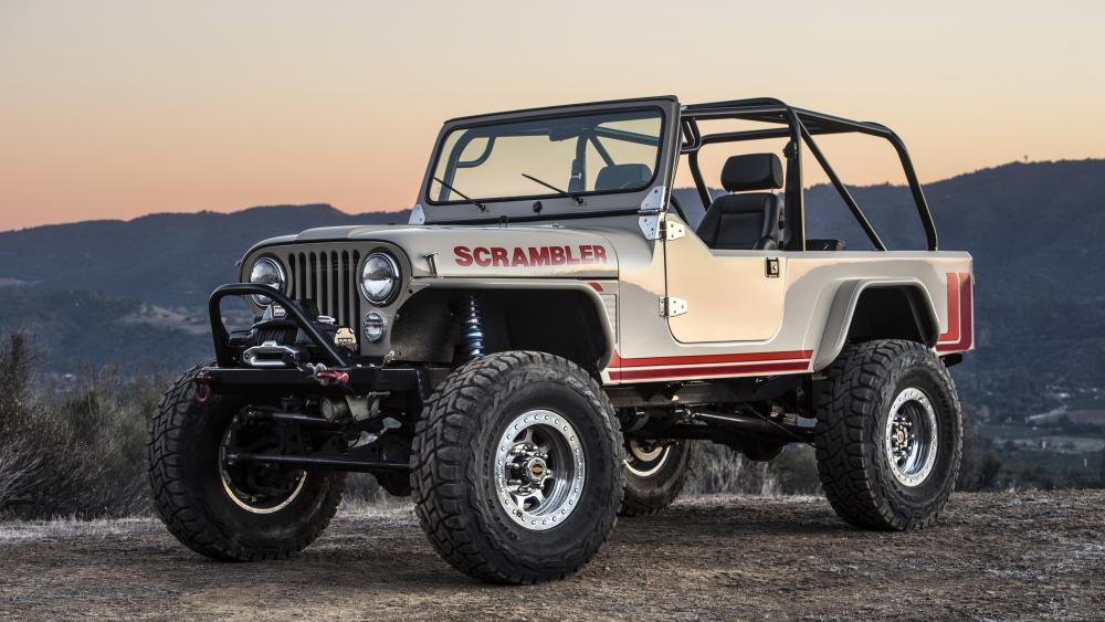 Classic Jeep Scrambler 4K Off Road Sunset Rig Wallpaper wallpaper