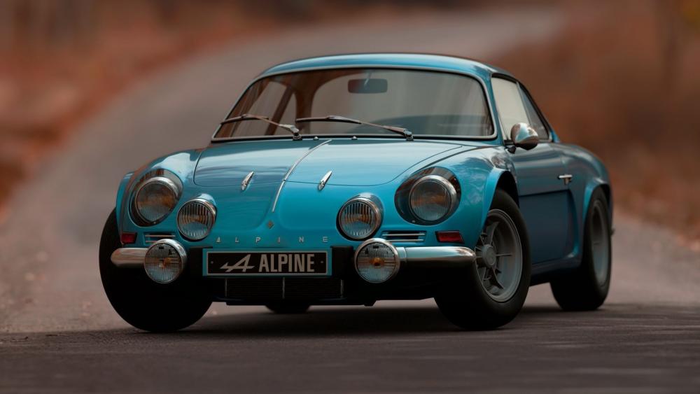1971 Alpine A110 Berlinette Blue Rally Legend Wallpaper wallpaper