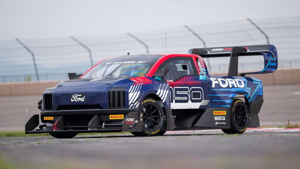 2026 Ford F-150 Race Pickup Truck On Track Wallpaper wallpaper