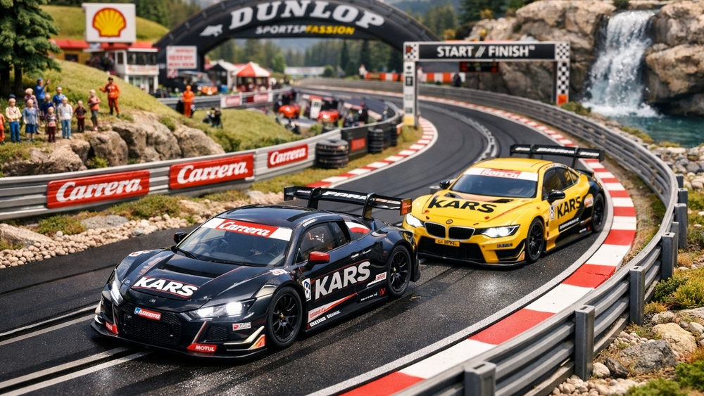 High Speed Touring Car Duel on Alpine Circuit wallpaper