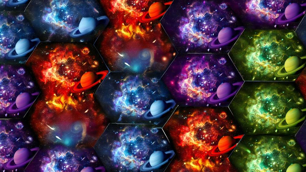Many Universes Kaleidoscope of Infinite Cosmic Realms wallpaper