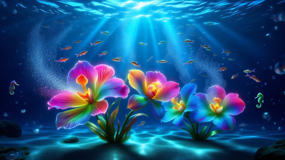 Underwater Flowers wallpaper
