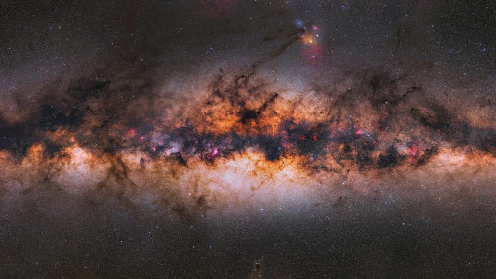 Radiant Milky Way Core Dust Lanes Across The Cosmic Night Backiee